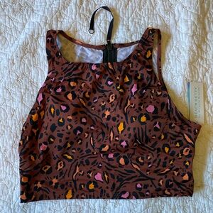 Beach Betty animal print swimsuit top